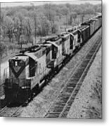 Chicago And North Western Train Hauls Freight Metal Print