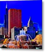 Chicago Bright Light Metal Print