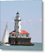 Chicago Harbor Lighthouse Metal Print