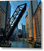 Chicago Kinzie St. Rail Bridge Metal Print