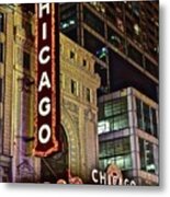 Chicago Theater Close Up Metal Print