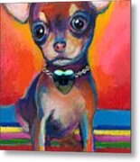 Chihuahua Dog Portrait Metal Print