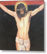 Christ On The Cross Metal Print