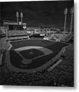 Cincinnati Reds Great America Ballpark Creative 3 Black And White Metal Print