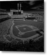 Cincinnati Reds Great America Ballpark Creative 4 Black And White Metal Print