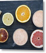 Citrus Smoothies 3 Metal Print