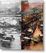 City - Boston Ma - The Great Molasses Flood 1919  - Side By Side Metal Print