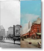City - Chicago Ill - Dearborn Station 1910 - Side By Side Metal Print