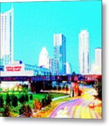 City Of Austin From The Walk Bridge 2 Metal Print