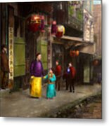 City - San Francisco - Chinatown - Visiting The Commoners 1896-06 Metal Print