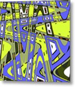 City Streets Abstract Metal Print