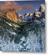 Clearing Winter Storm El Capitan Yosemite National Park Metal Print