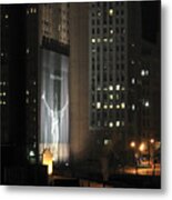 Cleveland At Night 03 - Lebron James Light Display Metal Print