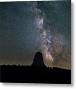 Close Encounter With The Milky Way At Devil's Tower Metal Print
