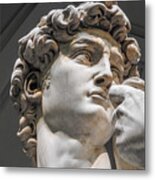 Close Up Of David By Michelangelo Metal Print