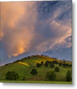 Clouds And Hill At Sunrise Metal Print