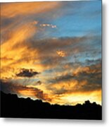 Clouds Of Liquid Gold Metal Print