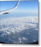 Clouds Seen From The Airplane Metal Print