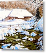 Clubhouse In Winter Metal Print