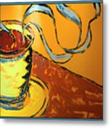 Coffee Cup Abstract Metal Print