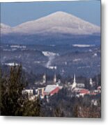 Cold Winter's Day In St Johnsbury Vermont Metal Print