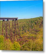 Collapsed Kinzua Railroad Bridge Metal Print