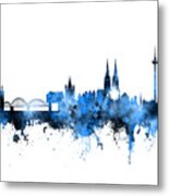 Cologne Germany Skyline Blue Signed Metal Print