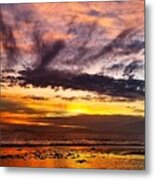 Color Burst Malibu Sunset Metal Print