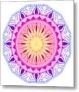 Color Life Circle Mandala - Zendala - Customize Your Background Color Metal Print