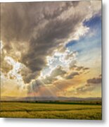 Colorado Big Sky Beams Of Sunshine Metal Print