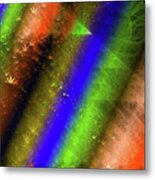 Colorful Abstract Weed Art Metal Print