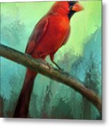 Colorful Cardinal Metal Print