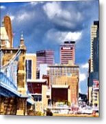 Colorful Cincinnati Skyline Metal Print