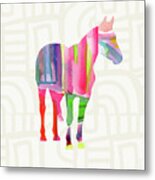 Colorful Horse 2- Art By Linda Woods Metal Print