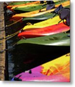 Colorful Kayaks Metal Print