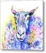 Colorful Sheep Metal Print