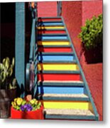 Colorful Stairs Metal Print