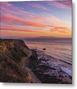 Colorful Sunset At Golden Cove Metal Print