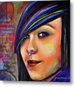 Colorful Teen An Artistic Representation Of A Colorful Daughter Metal Print