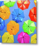 Colorful Umbrellas I Metal Print