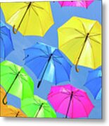 Colorful Umbrellas Iii Metal Print
