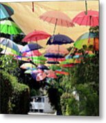 Colorful Umbrellas Metal Print