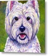 Colorful West Highland White Terrier Dog Metal Print