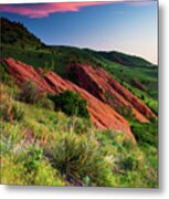 Colors Of A Colorado Spring Sunrise Metal Print