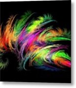 Colourful Feather Metal Print