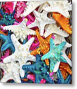Colourful Starfish Background Metal Print