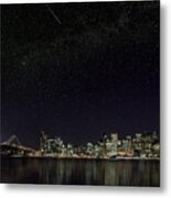 Comet Over San Francisco Metal Print