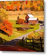 Coming Home In A Vermont Autumn Metal Print