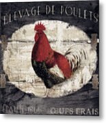Compagne Iii Rooster Farm Metal Print