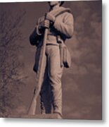 Confederate Statue  Standing Guard Metal Print